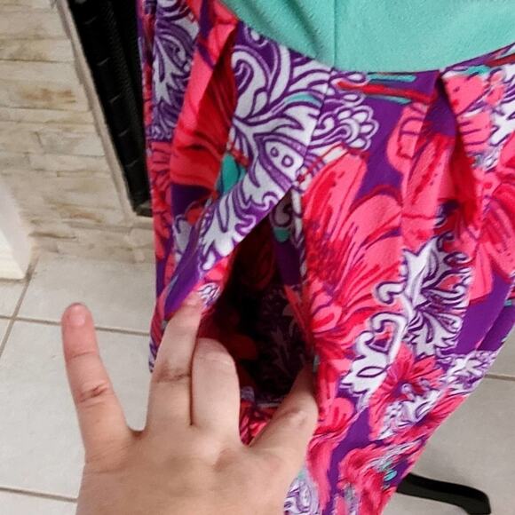 LulaRoe floral‎ Amelia dress size medium - Picture 3 of 8